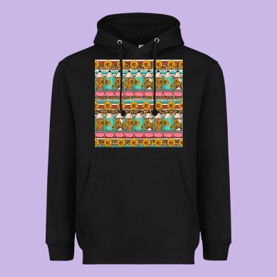 School Teacher Seamless Pattern Heavyweight Hoodie Designed By Hra Design Shop