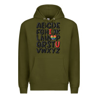 Army Green pride alphabet Premium Hoodie - MaliasSmallBusiness