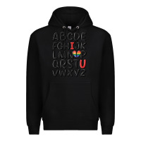 Black pride alphabet Premium Hoodie - MaliasSmallBusiness