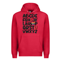 Cardinal pride alphabet Premium Hoodie - MaliasSmallBusiness
