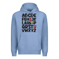 Colony Blue pride alphabet Premium Hoodie - MaliasSmallBusiness