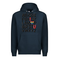 Navy pride alphabet Premium Hoodie - MaliasSmallBusiness
