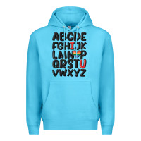 Ocean Blue pride alphabet Premium Hoodie - MaliasSmallBusiness
