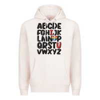 Pale Pink pride alphabet Premium Hoodie - MaliasSmallBusiness