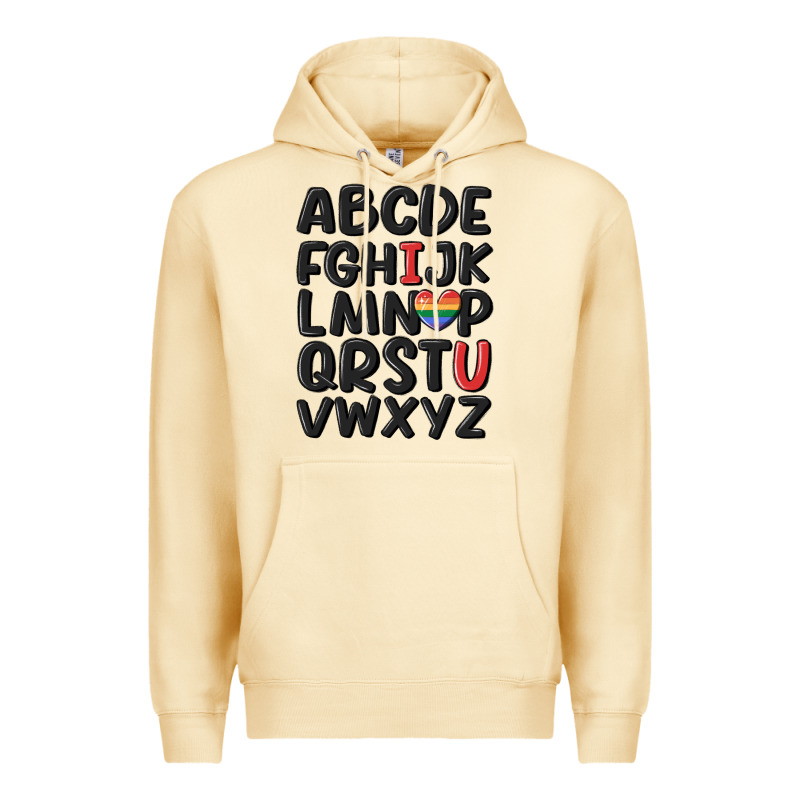 Pride Alphabet Premium Hoodie by MaliasSmallBusiness | Teevron