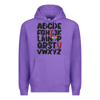 Purple pride alphabet Premium Hoodie - MaliasSmallBusiness