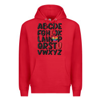 Red pride alphabet Premium Hoodie - MaliasSmallBusiness