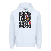 White pride alphabet Premium Hoodie - MaliasSmallBusiness