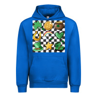 Cobalt checker board lucky charms Urban Hoodie - MaliasSmallBusiness