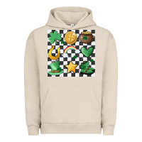 Pigment French Oak checker board lucky charms Urban Hoodie - MaliasSmallBusiness