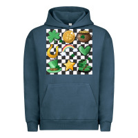 Pigment Midnight Navy checker board lucky charms Urban Hoodie - MaliasSmallBusiness