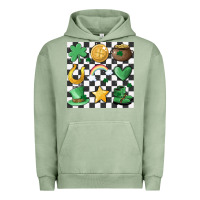 Pigment Oil Green checker board lucky charms Urban Hoodie - MaliasSmallBusiness