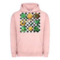 Pigment Salmon checker board lucky charms Urban Hoodie - MaliasSmallBusiness