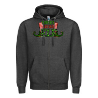 Charcoal Heather santa's cutest elf christmas Zipper Hoodie - RanaPortraitStore