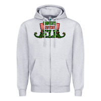 Heather Grey santa's cutest elf christmas Zipper Hoodie - RanaPortraitStore