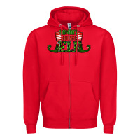 Red santa's cutest elf christmas Zipper Hoodie - RanaPortraitStore