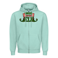 Seafoam santa's cutest elf christmas Zipper Hoodie - RanaPortraitStore