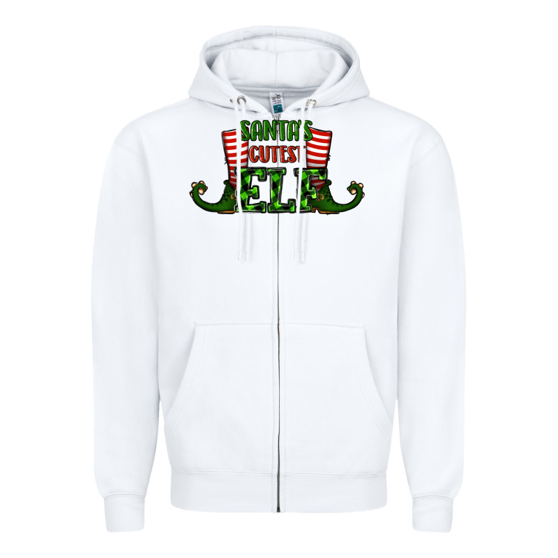 Santa's Cutest Elf Christmas Zipper Hoodie by RanaPortraitStore | Teevron