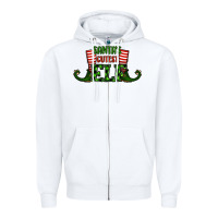 White santa's cutest elf christmas Zipper Hoodie - RanaPortraitStore