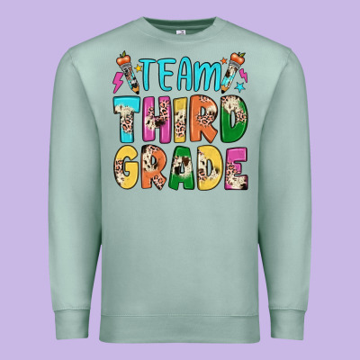 Team Third Grade Premium Sweatshirt Designed By Jahusdesignshop