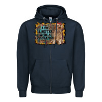 Navy life is better with a cockapoo Zipper Hoodie - RanaPortraitStore