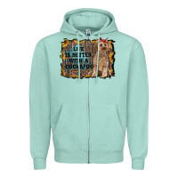 Seafoam life is better with a cockapoo Zipper Hoodie - RanaPortraitStore