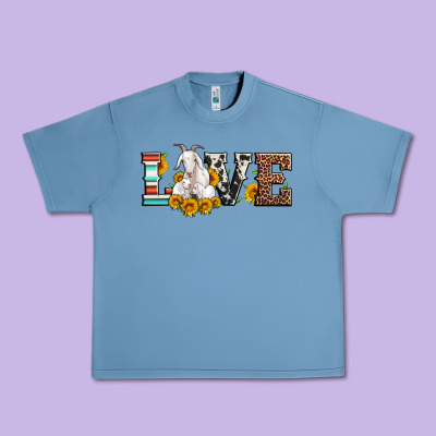 Love Goats Serape Cowhide Leopard Goat Family Urban Heavy Tee Designed By Artiststas