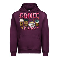 Mauve Wine coffee please Urban Hoodie - MaliasSmallBusiness
