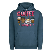 Pigment Midnight Navy coffee please Urban Hoodie - MaliasSmallBusiness