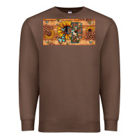 Chestnut leopard cross butterfly sunflower Premium Sweatshirt - JahusDesignShop