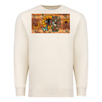 Sandshell leopard cross butterfly sunflower Premium Sweatshirt - JahusDesignShop