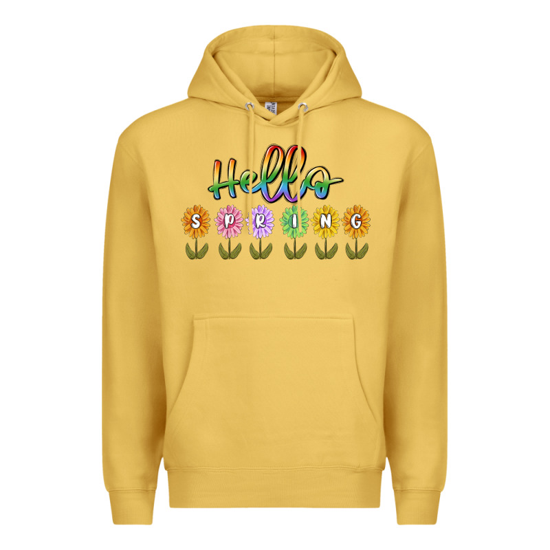 Hello Spring Premium Hoodie by MaliasSmallBusiness | Teevron