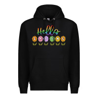 Black hello spring Premium Hoodie - MaliasSmallBusiness