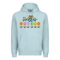 Blue Mist hello spring Premium Hoodie - MaliasSmallBusiness