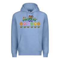 Colony Blue hello spring Premium Hoodie - MaliasSmallBusiness
