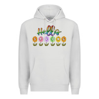 Dove Grey hello spring Premium Hoodie - MaliasSmallBusiness