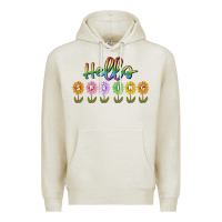 Oatmeal Heather hello spring Premium Hoodie - MaliasSmallBusiness