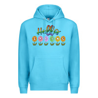 Ocean Blue hello spring Premium Hoodie - MaliasSmallBusiness