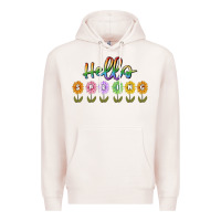 Pale Pink hello spring Premium Hoodie - MaliasSmallBusiness