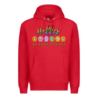 Red hello spring Premium Hoodie - MaliasSmallBusiness