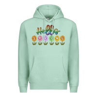 Seafoam hello spring Premium Hoodie - MaliasSmallBusiness