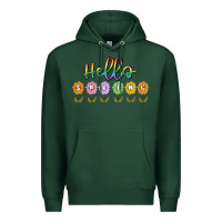 Sports Green hello spring Premium Hoodie - MaliasSmallBusiness
