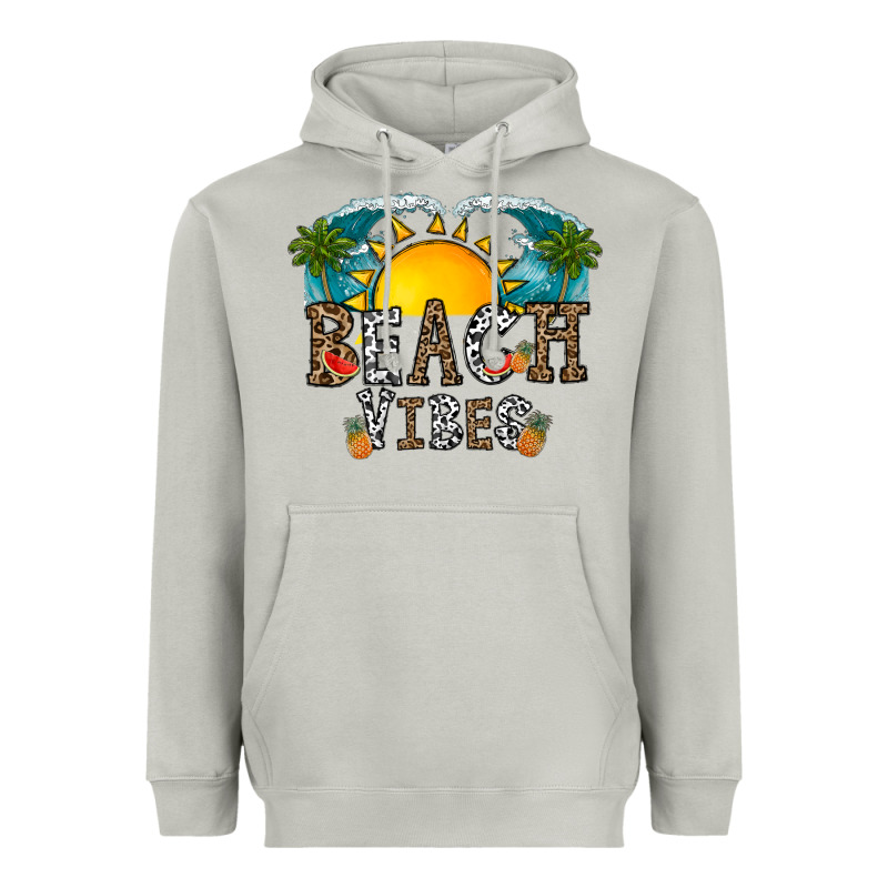 Beach Vibes Heavyweight Hoodie by CowhideDigitalArt | Teevron