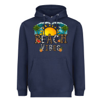 Navy beach vibes Heavyweight Hoodie - CowhideDigitalArt
