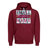Burgundy small business mama Zipper Hoodie - texasbilliewilder