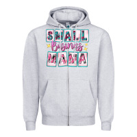 Heather Grey small business mama Zipper Hoodie - texasbilliewilder