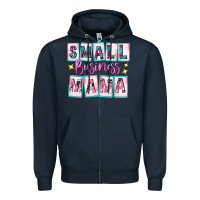 Navy small business mama Zipper Hoodie - texasbilliewilder