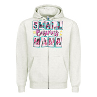 Oatmeal Heather small business mama Zipper Hoodie - texasbilliewilder