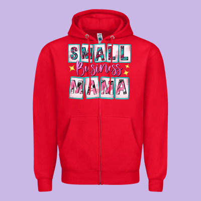 Small Business Mama Zipper Hoodie Designed By Texasbilliewilder