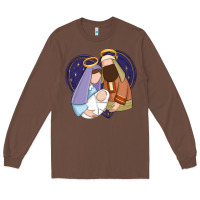 Chestnut holy night jesus birth Long Sleeve Tee - Zillion Design Studio